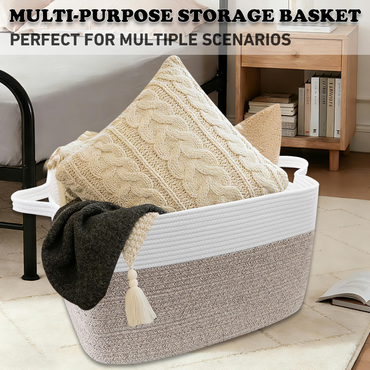 HZFTJOY living room decor storage blends with furniture for tidy spaces.