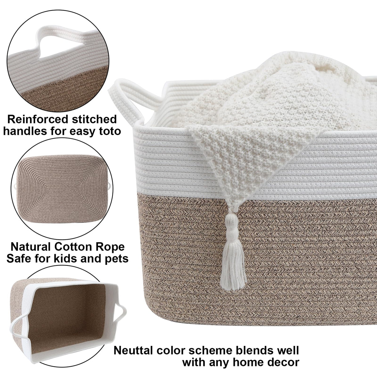 HZFTJOY two-handles detail highlights easy transport around the home.