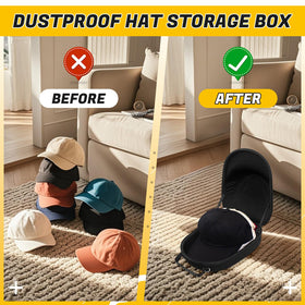 HZJYW travel case holds up to six hats for organized storage.