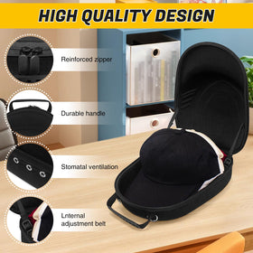HZJYW hat travel case padded interior cushions hats from impact and abrasion.