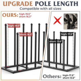 HzTinT boot rack with 6-pair capacity for organized entryway.