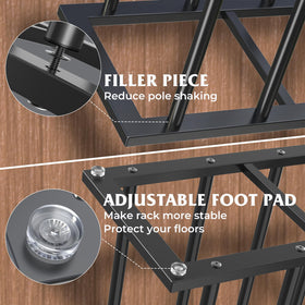 HzTinT boot rack shows black powder coating and rust resistance.