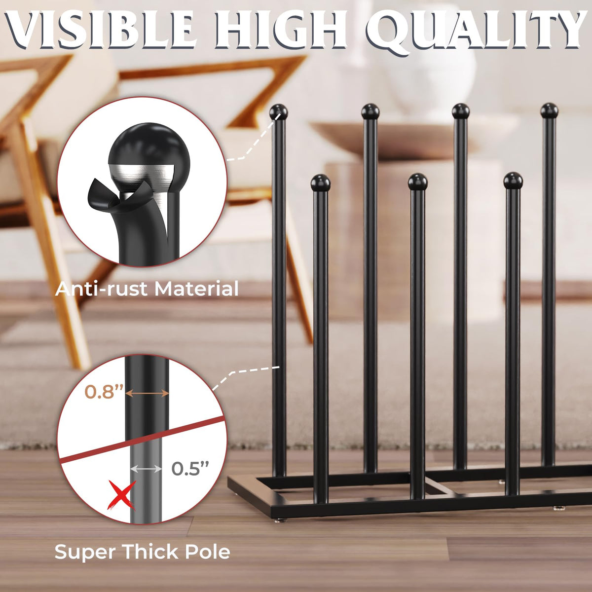 HzTinT boot rack featuring sturdy base design for stable storage.