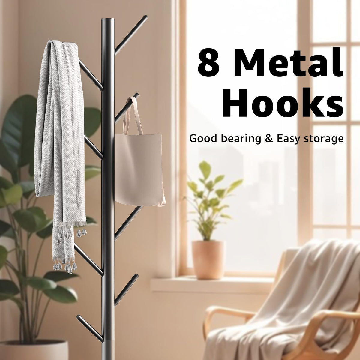 HzTinT Coat Rack adjustable height for kids and adults