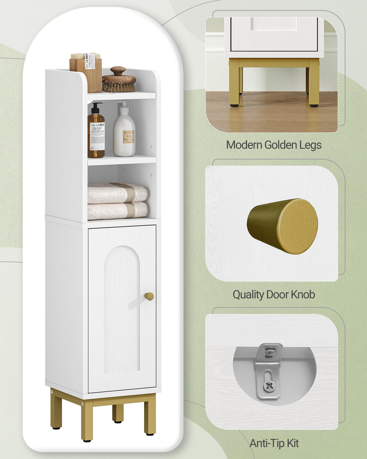 Hzuaneri anti-tip kit enhances safety in small spaces.