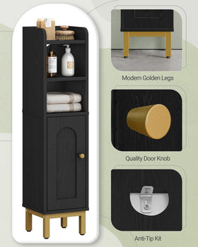 Hzuaneri middle shelf stores toiletries neatly for daily routines.