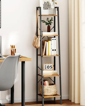 Hzuaneri ladder shelf stands 63 inches tall for vertical display.