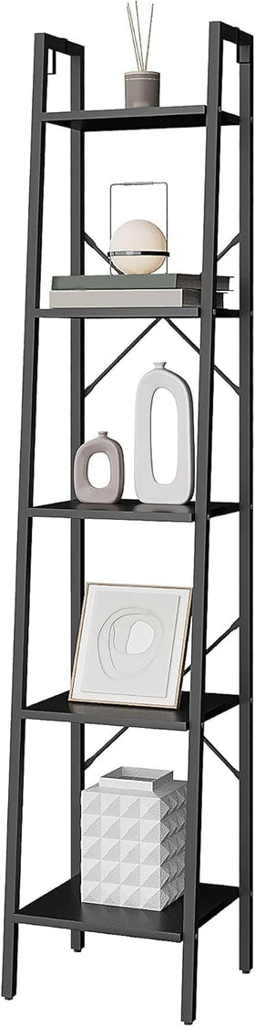 Hzuaneri ladder shelf includes two hooks for keys and bags