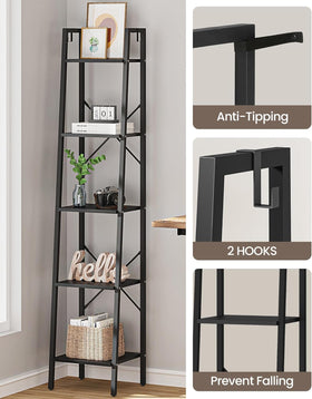 Hzuaneri 63 inch tall shelf blends industrial style with sturdy build