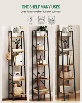 Hzuaneri ladder shelf with two hooks for keys and bags.