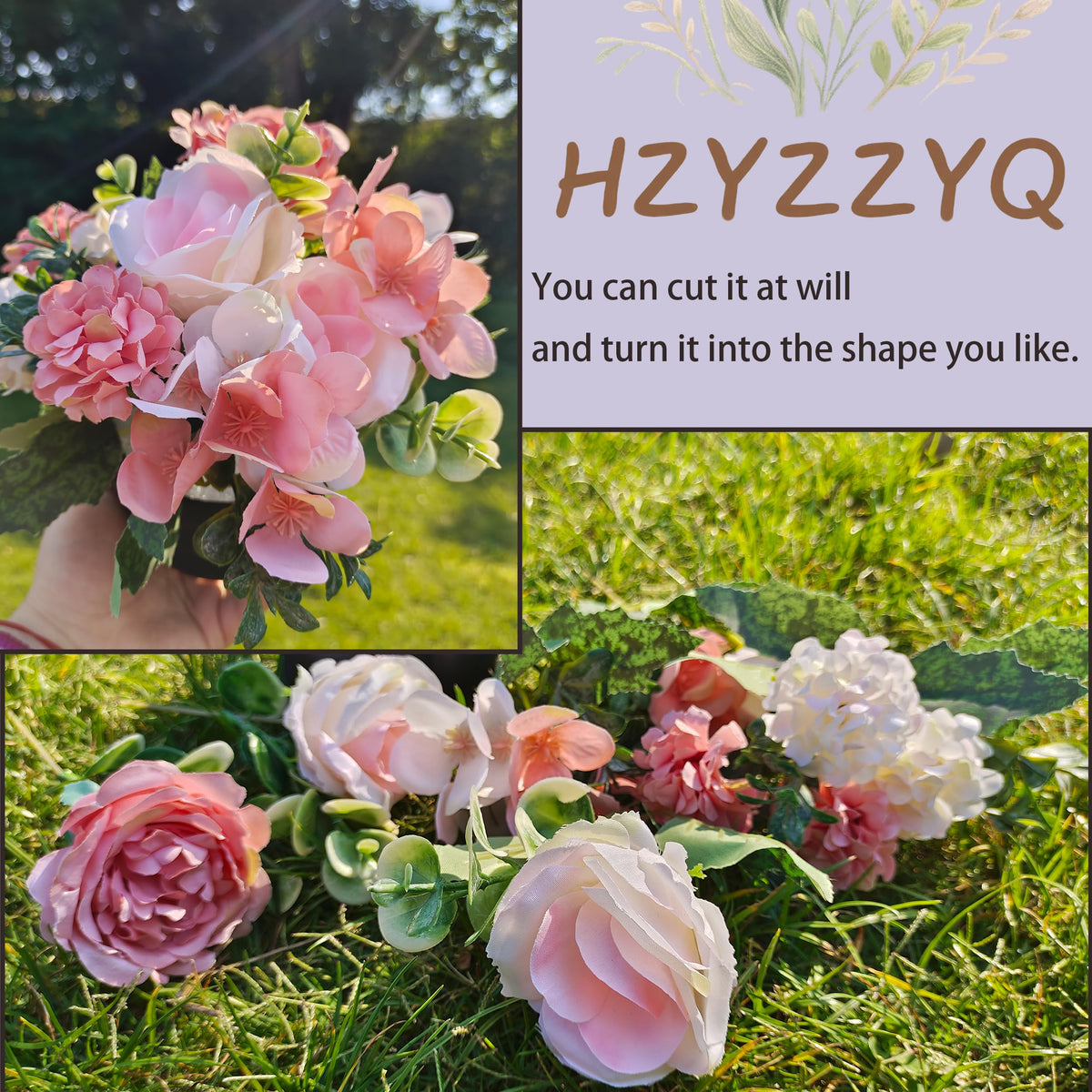 HZYZZYQ decorative bouquet perfect for centerpiece and table styling.