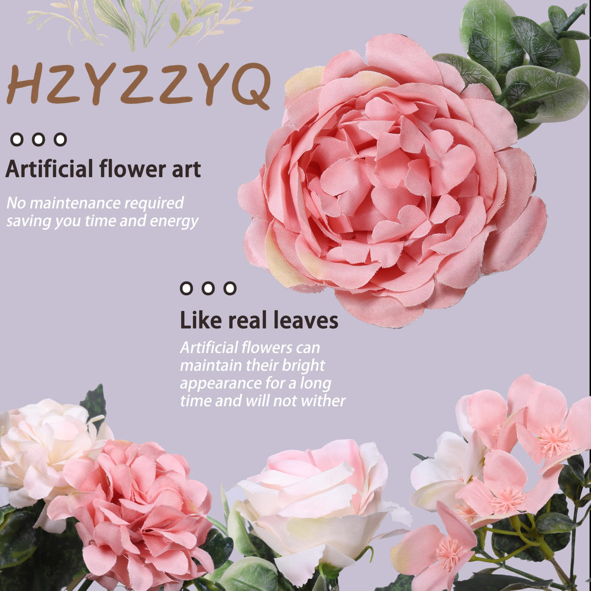 HZYZZYQ long-lasting artificial flowers stay vibrant with minimal care.