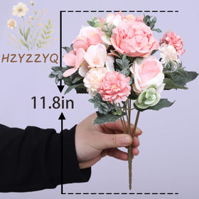 HZYZZYQ silk peony-hydrangea blend enhances centerpieces with natural appeal.