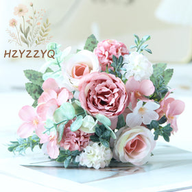 HZYZZYQ wedding and party décor peony bouquet for tables.