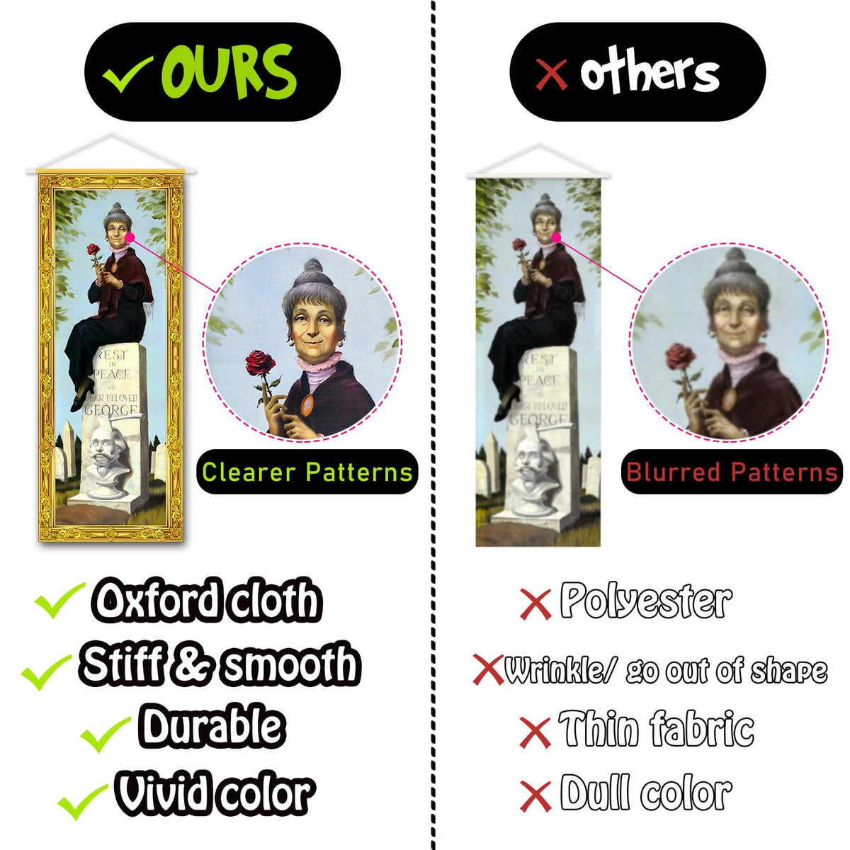ianthe Halloween decor 4pc set, reusable and foldable for versatile party use.