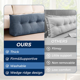 IASEAHK daybed pillow close detail showing side pockets and sturdy zipper.