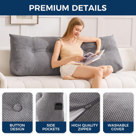 Removable cover with durable zipper makes cleaning simple