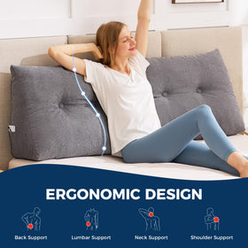 IASEAHK reading pillow on sofa enables ergonomic seating