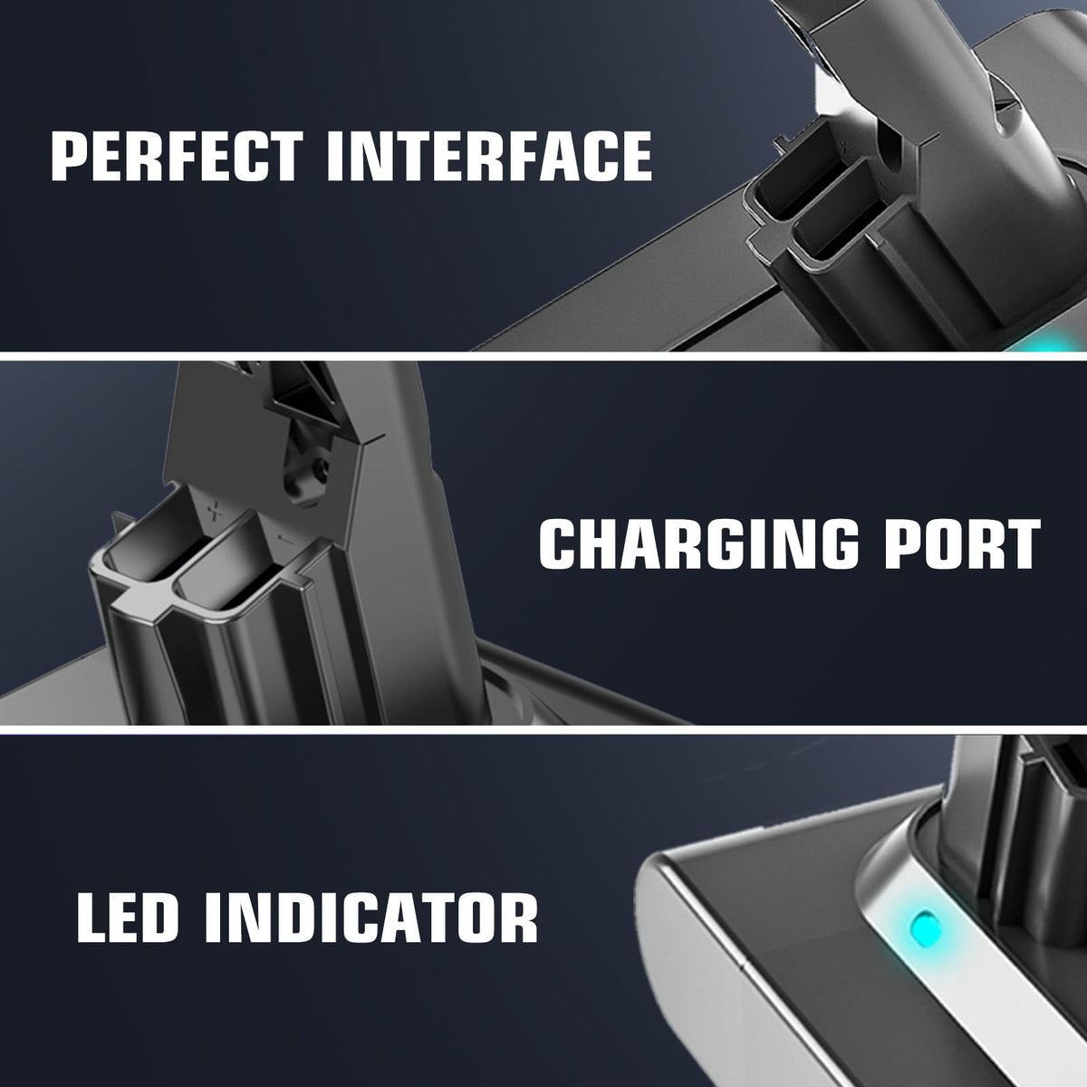 Ibanti 7000mAh V7 SV11 battery shows LED indicator during charging