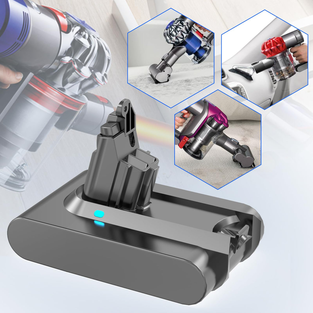 Ibanti blue LED charging indicator helps identify full charge