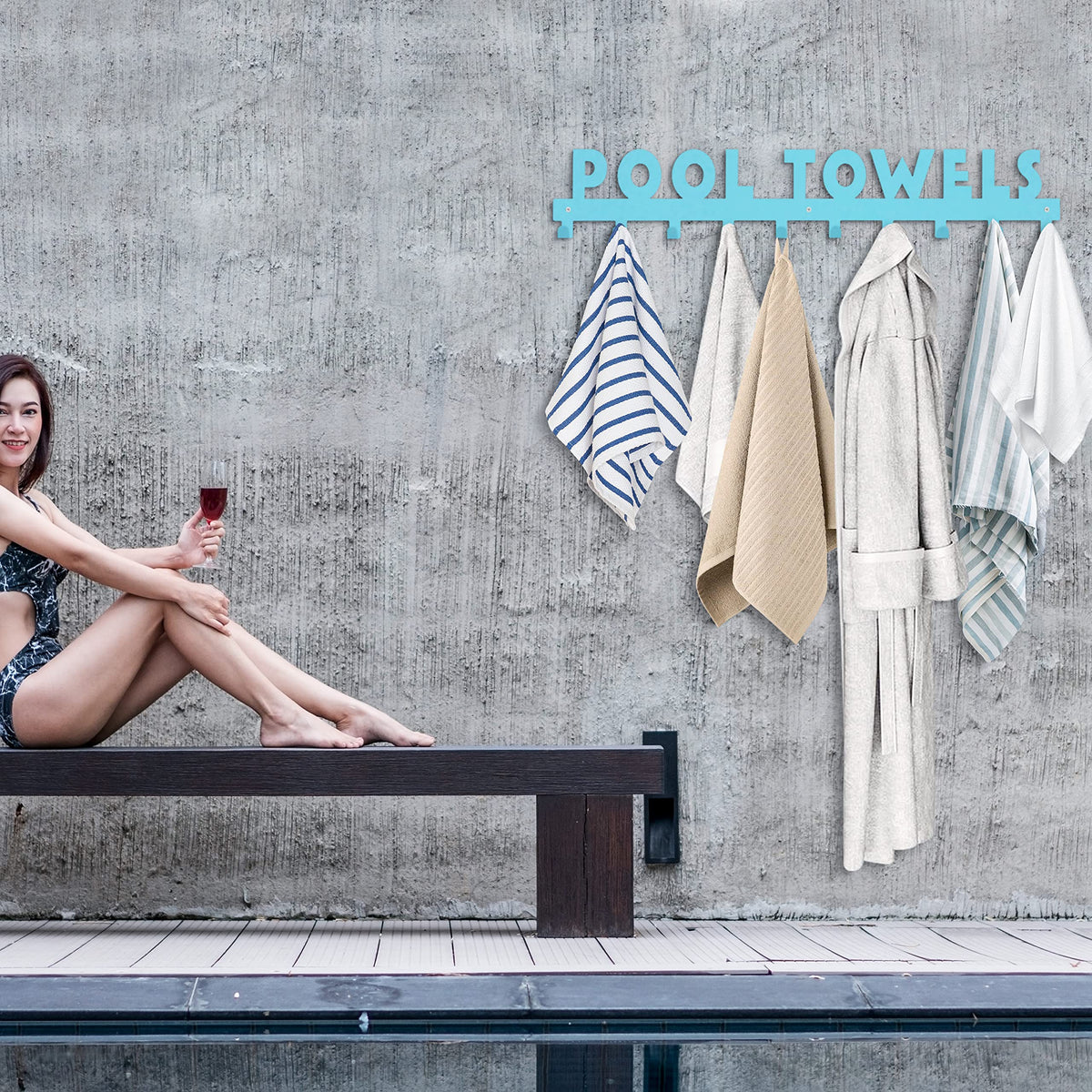 IBosins frosted matte surface enhances bathroom and pool area aesthetics