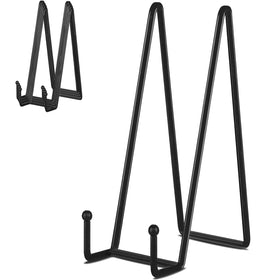 IBosins plate holder stand 12-inch pack—sturdy iron frame keeps photos and art upright.