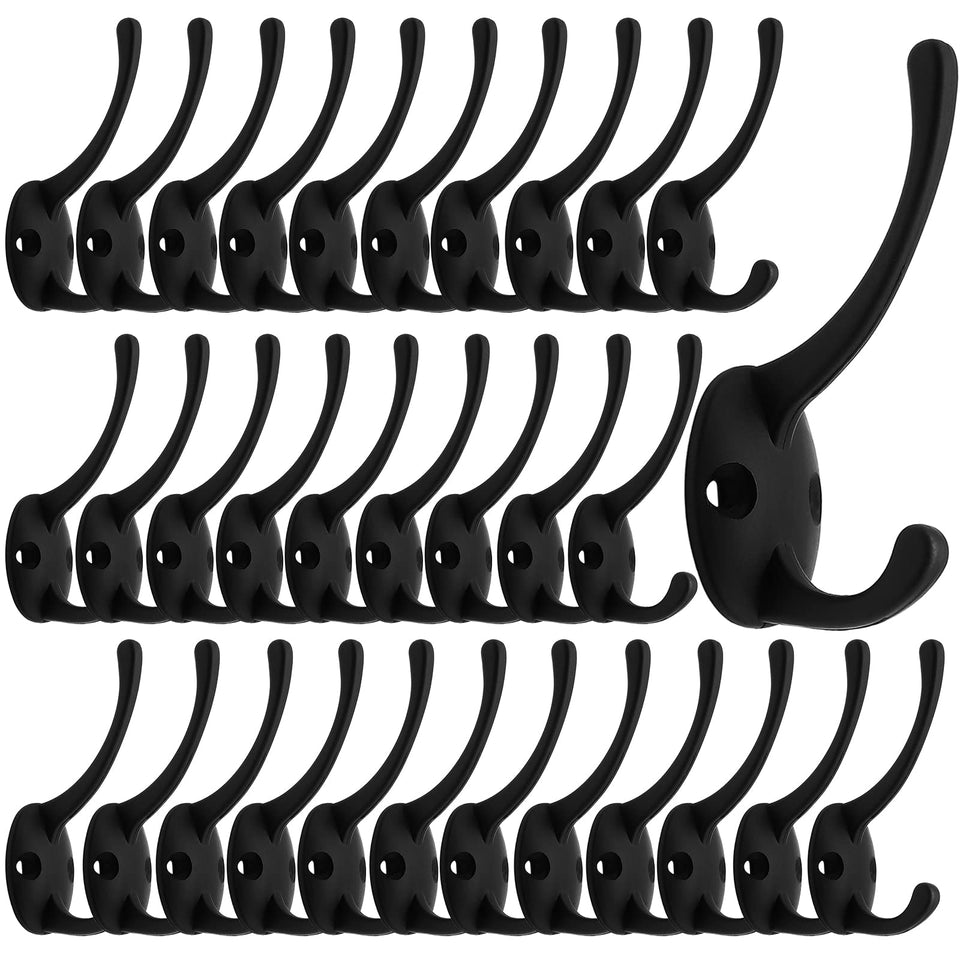 IBosins retro double hook on wall, compact 86x45 mm design