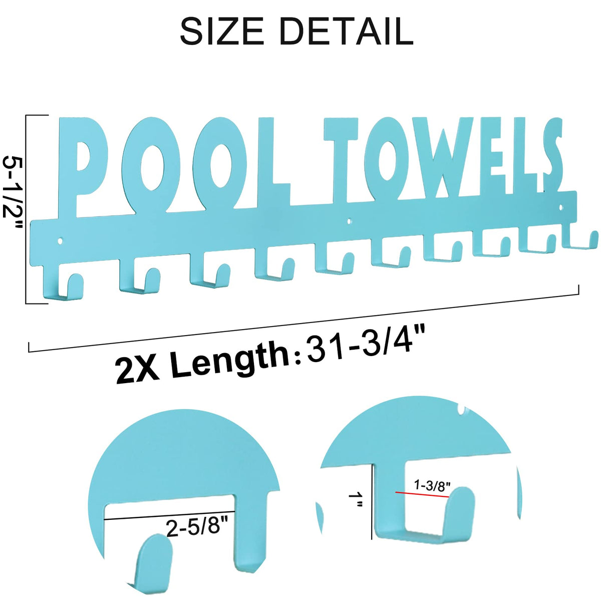IBosins wall-mounted towel hanger shown outdoors for poolside use