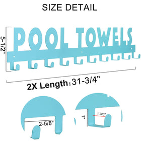 IBosins wall-mounted towel hanger shown outdoors for poolside use
