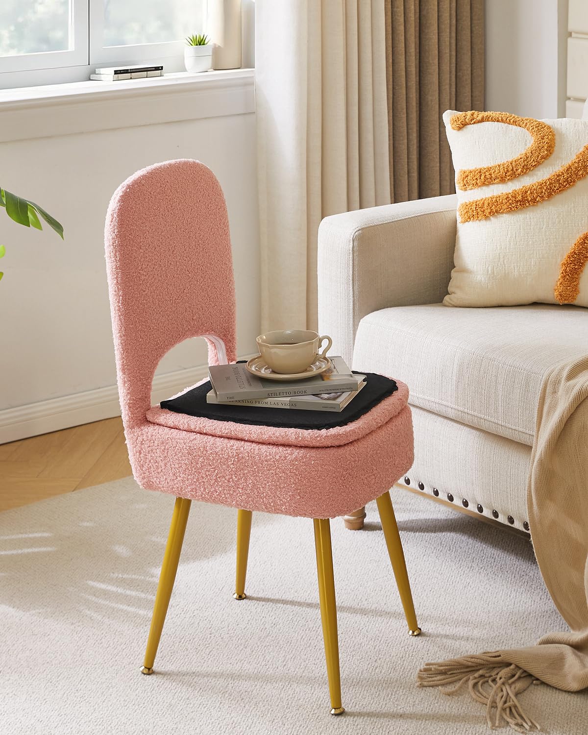 IBUYKE makeup chair compact stool for beauty routines.