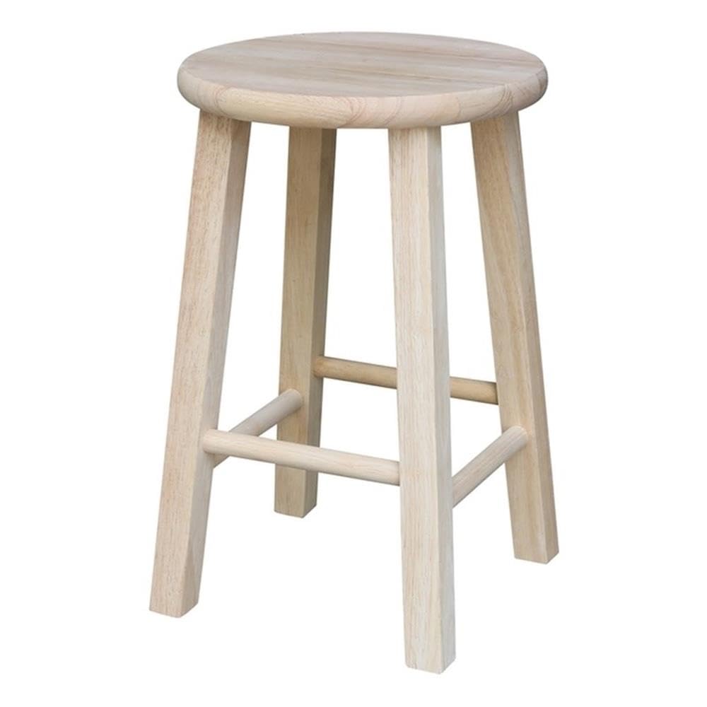 IC International Concepts round top stool 18in seat, compact seating for small kitchens.