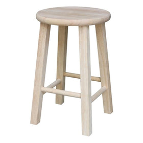 IC International Concepts round top stool 18in seat, compact seating for small kitchens.