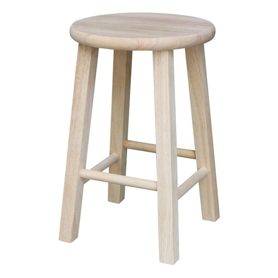 IC International Concepts round top stool 18in seat, compact seating for small kitchens.