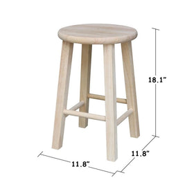IC International Concepts round top stool ships fully assembled, ready to enjoy in minutes.