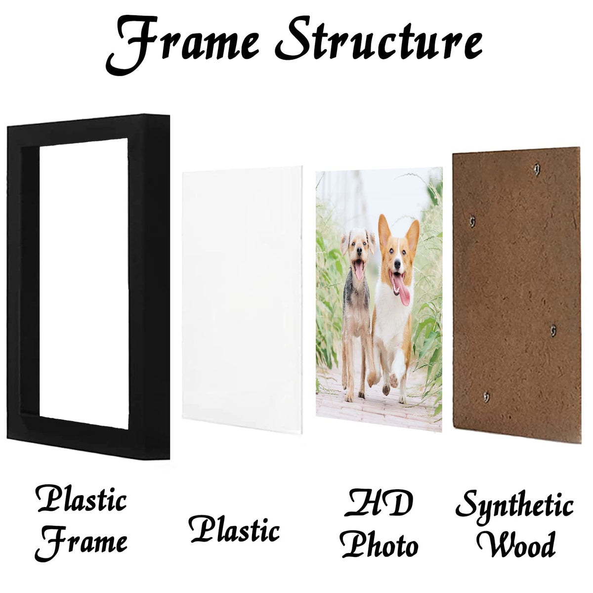 icariery 14x14 black square frame side view with slim profile for modern decor