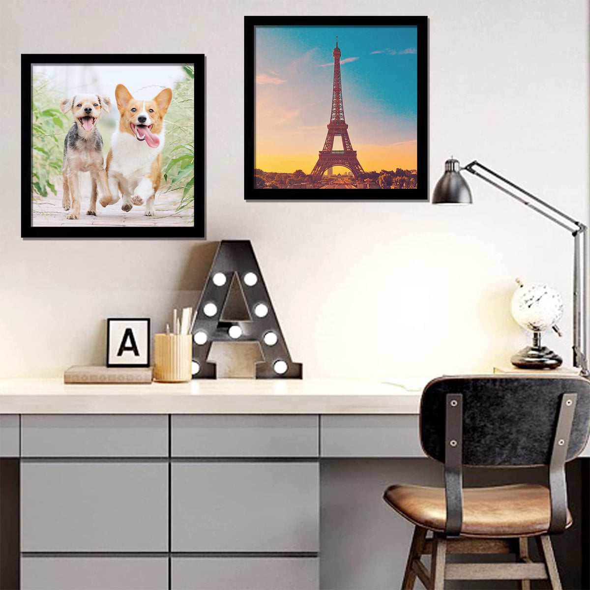 icariery 14x14 black frame on wall in portrait orientation for certificates or art