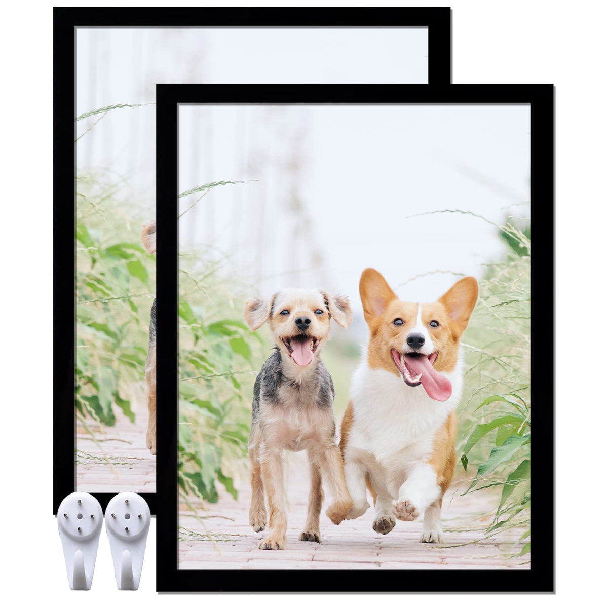 icariery 14x18 black frame front view for wall gallery and easy display