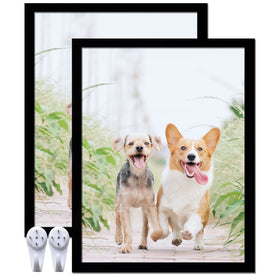 icariery 14x18 black frame front view for wall gallery and easy display