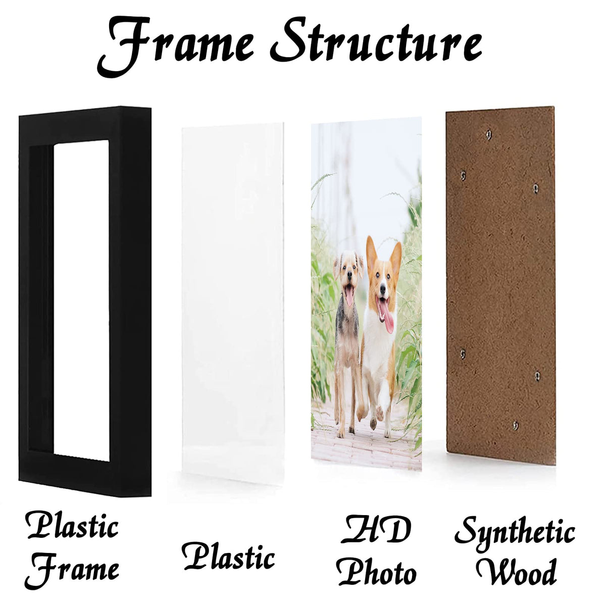 icariery 14x18 black frame rear view showing lightweight plastic construction