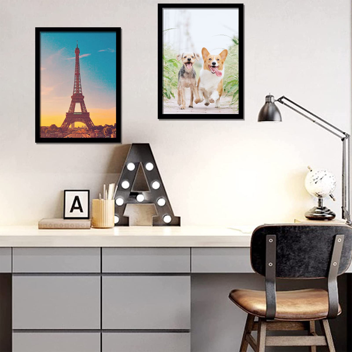 icariery 14x18 black frame on wall gallery setup for home or office