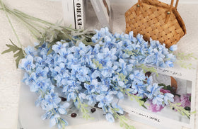 ICBOX reusable blue delphinium stems for versatile arrangements.