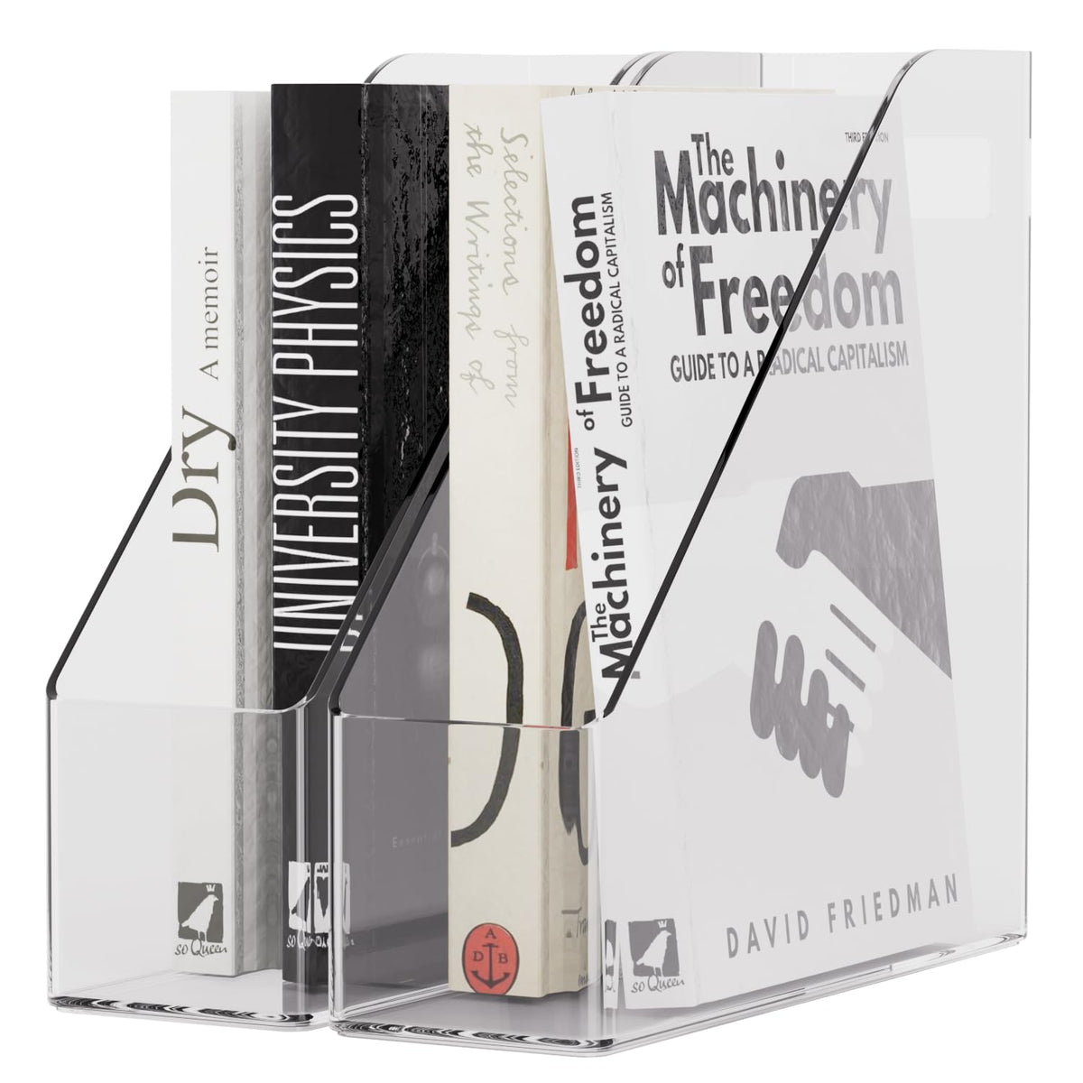 ICCGBHGO magazine holder in clear vertical design keeps magazines visible and accessible