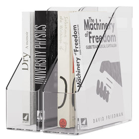 ICCGBHGO magazine holder in clear vertical design keeps magazines visible and accessible