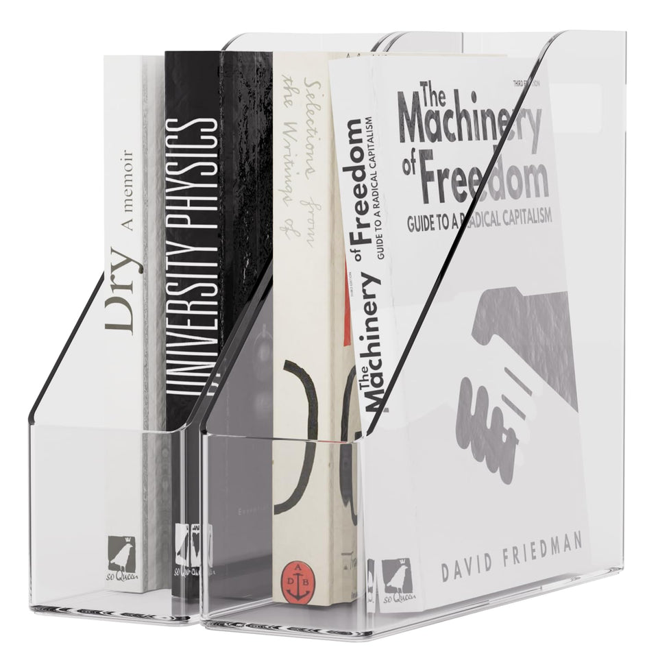 ICCGBHGO magazine holder in clear vertical design keeps magazines visible and accessible