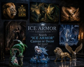 ICE ARMOR fantasy decoration figurine adds intrigue to desks or shelves