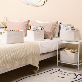 ICERZCZ 4-pack in off-white tones suited for shelves and dressers