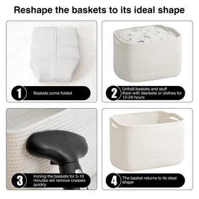ICERZCZ basket with built-in handles is portable for easy repositioning.
