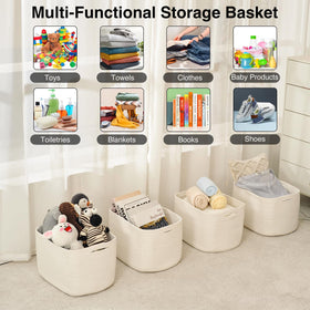ICERZCZ basket for books keeps shelves organized and accessible.