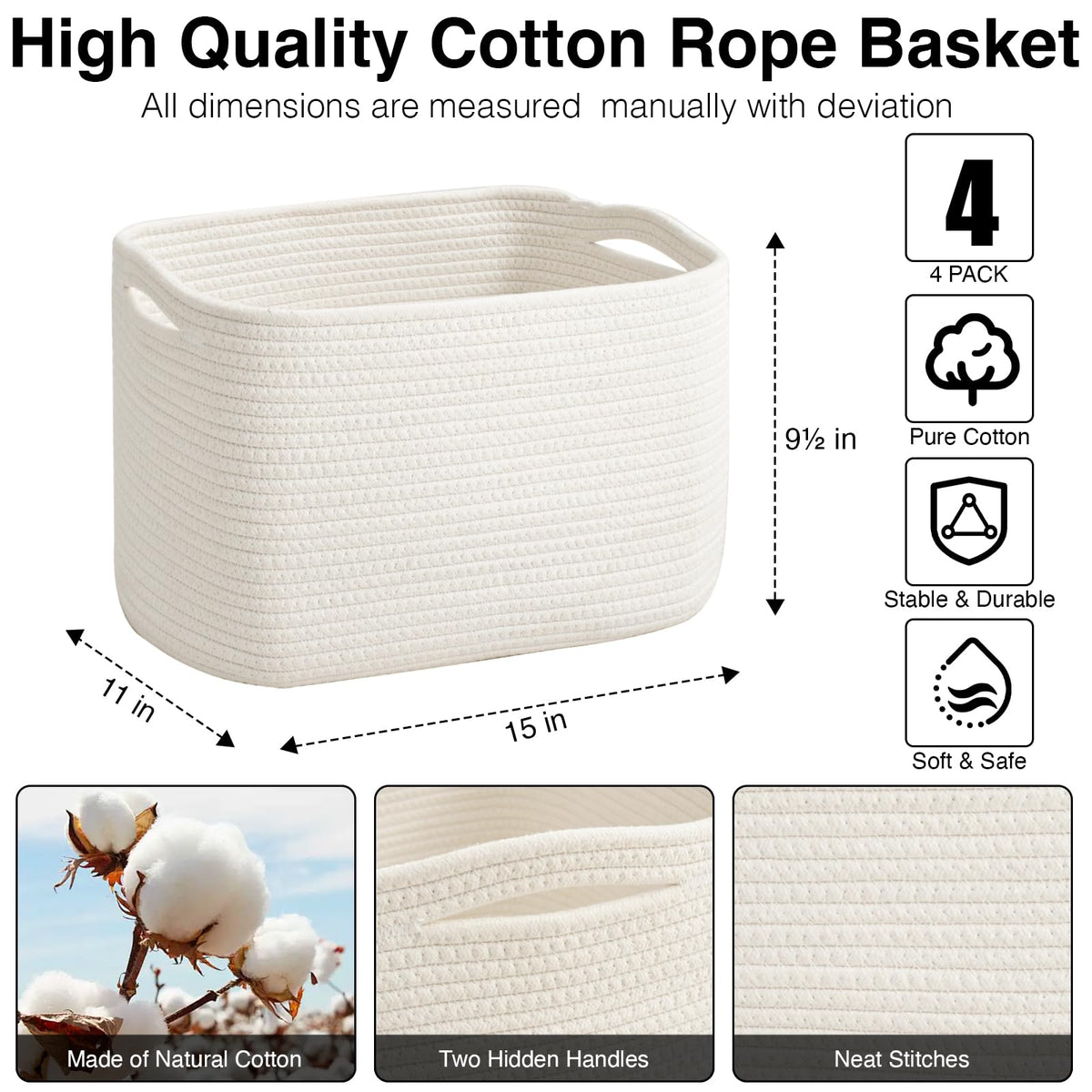 ICERZCZ basket for clothes helps declutter closets with simple storage.