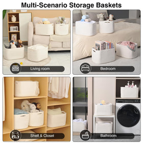 ICERZCZ nursery organizer basket keeps baby essentials within reach.